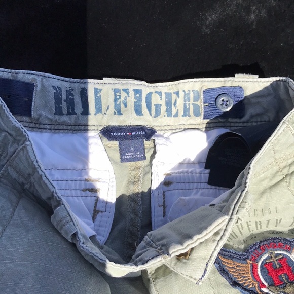 Tommy Hilfiger Light Olive Green Khaki Cargo Shorts Yacht Club Adjustable 5 - Picture 8 of 16